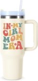 40 oz In My Girl Mom Era Cup Tumbler with Handle.40 oz Girl Mom Mothers Day Christmas Birthday Gifts Tumbler with Straw from Daughter.40 oz First Time Baby Shower Baby Girl Gifts.
