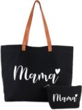 Lamyba New Mom Gifts, Mama Bag Tote with Makeup Bag, Cool Gifts for Mom to be/Expecting Mom