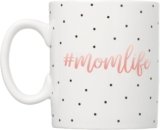 Little Pear Mom Life Mug, Ceramic Coffee Cup, Ideal Gift for New and Expecting Moms, Dishwasher Safe and Microwave Safe, Polka Dot, 13oz