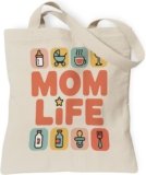 Aesthetic Inspirational Gift Tote Bag, Gifts for Grandma Mom Friend Canvas Bag with Inner Pocket