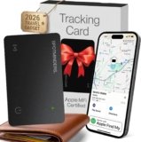 SPOTMINDERS Apple MFi Certified Wallet Tracker Card for Travel – Works with Apple Find My, IP68 Waterproof Rechargeable Tracking Card for Wallet Luggage Passport Purse – Ultra Slim 0.07in Item Finder