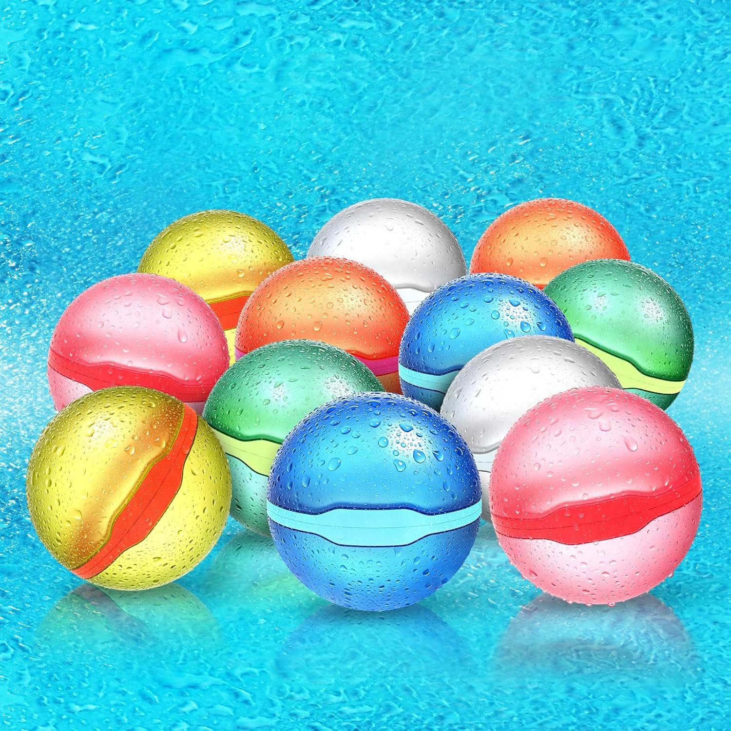 Magnetic Water Balls – Reusable Water Balloons Bombs for Kids Ages 3+ – Self-Sealing Quick-Fill Outdoor Summer Toys for Pool, Beach & Backyard Splash Fun
