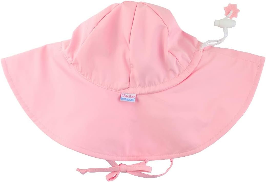 RuffleButts Baby-Girls Sun Hat Floppy Wide Brim UPF 50+ – Baby Sun Hat with Sun Protection