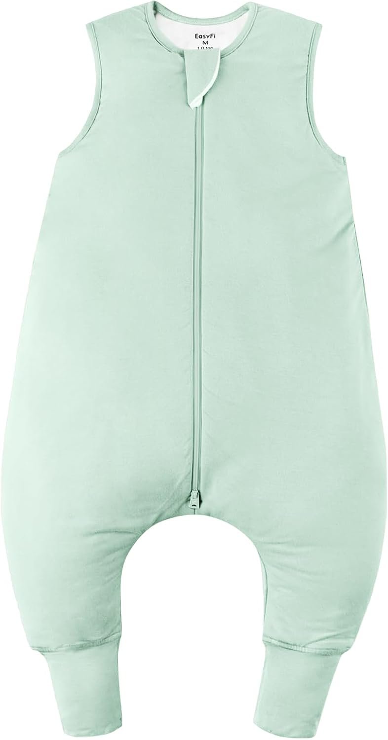 Rayon Made From Bamboo Sleep Sack Soft Toddler Sleep Sack with Feet 2-Way Zipper Unisex Baby Sleeping Bag with Legs