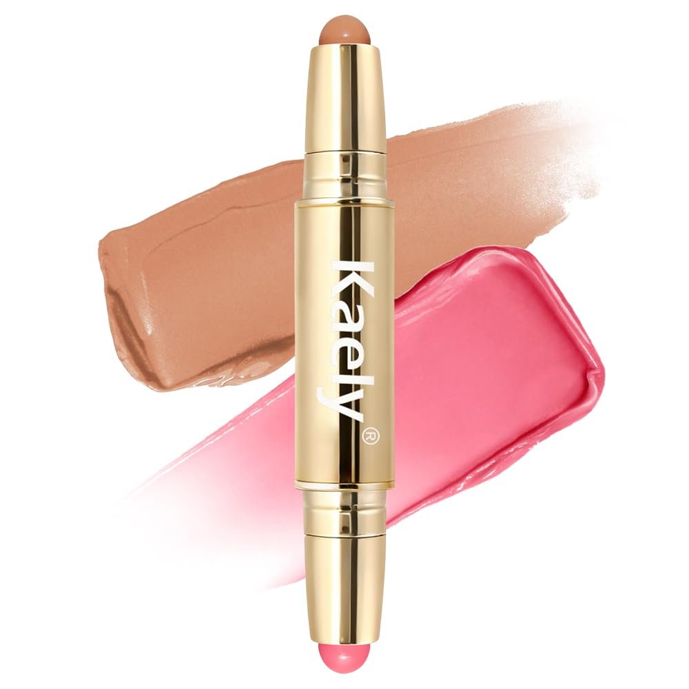 Kaely Contour Blush Multiuse Stick Makeup, Cream Bronzer Contouring Sticks Palette Face Make Up Kit, Ultra-Creamy Radiant Finish Formula, Vegan & Cruelty-free, 01 Sunshine Rose
