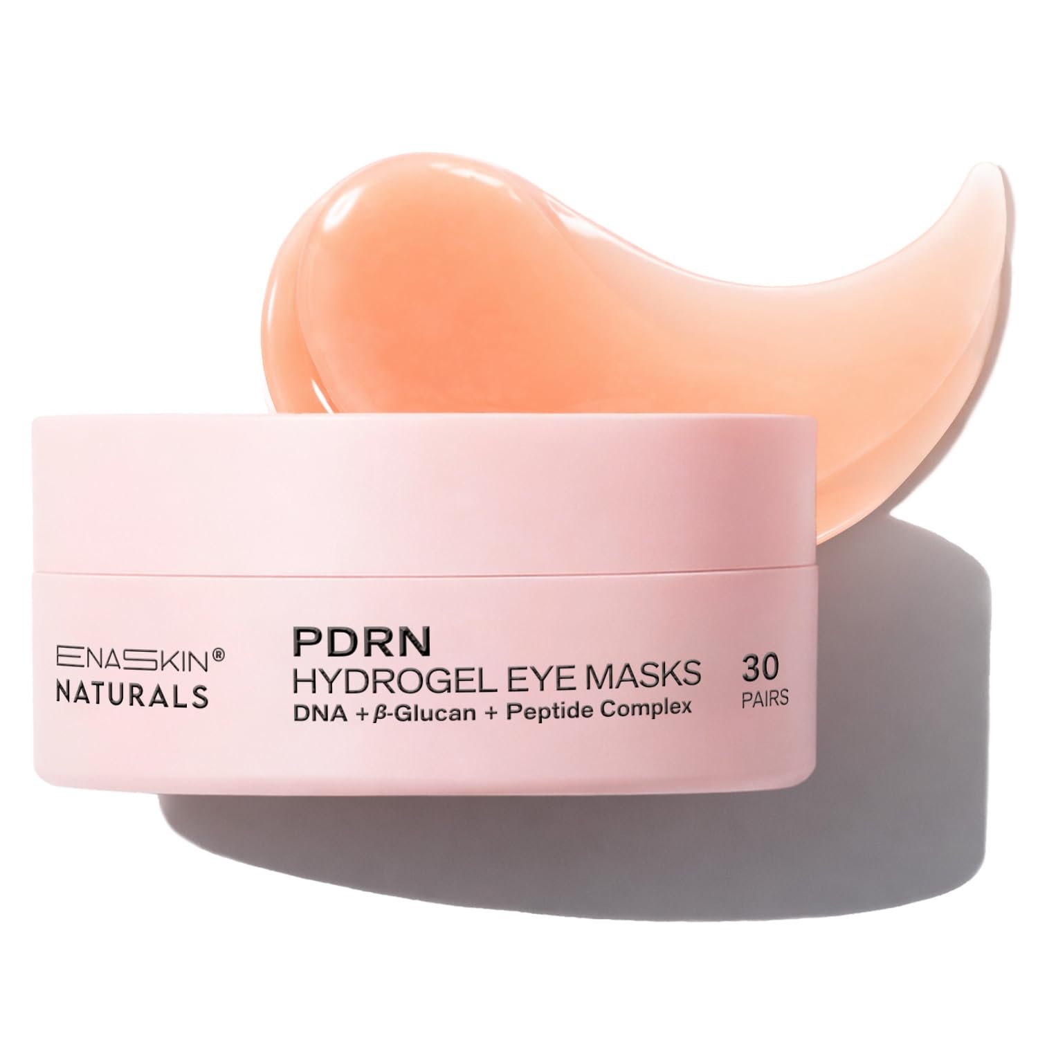 Enaskin Naturals PDRN Under Eye Patches for Dark Circles & Puffiness – Korean Skin Care Hydrogel Eye Mask Salmon DNA, Peptide, Retinol & Caffeine for Bags & Anti Aging & Smile Line – 30 Pairs (Pink)
