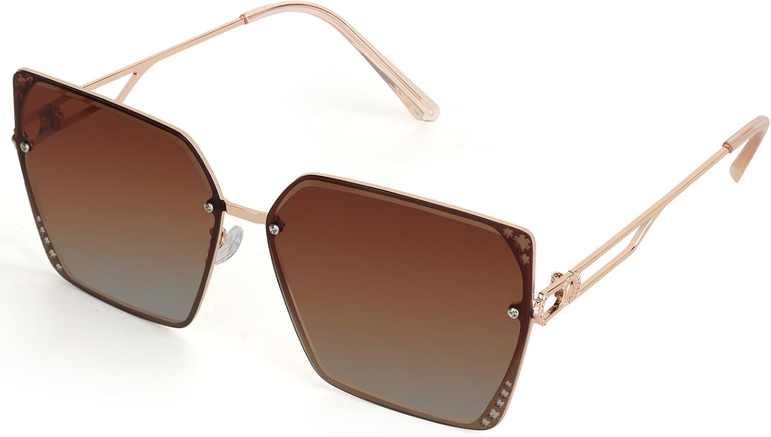 RayLove Women’s Sunglasses – Polarized Sunglasses, Trendy Oversized Sunglasses for Women with Luxury Metal Frame