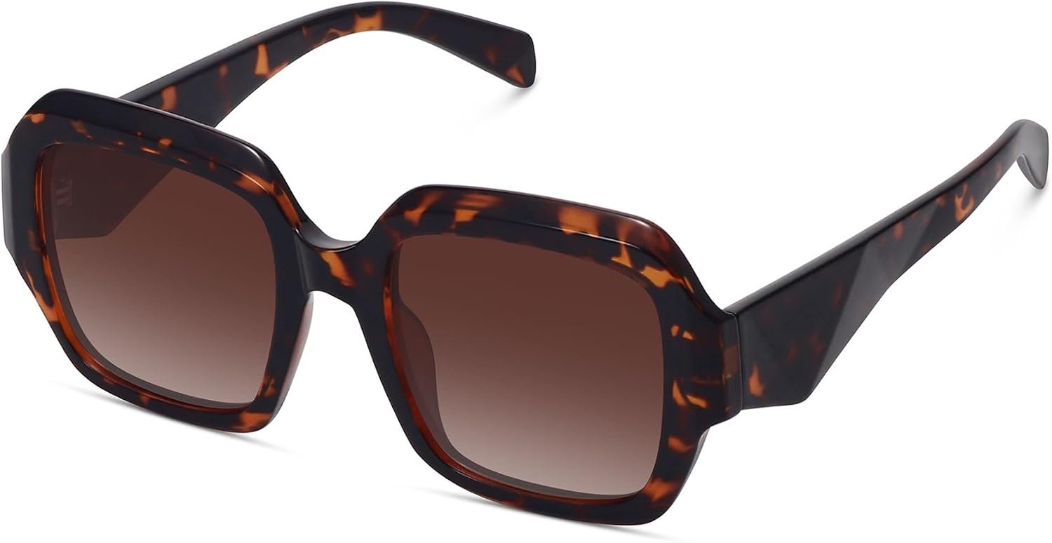 Oversized Square Sunglasses for Women Trendy Polarized Sunglasses Retro Luxury big Large Sun Glasses UV400 FZN803