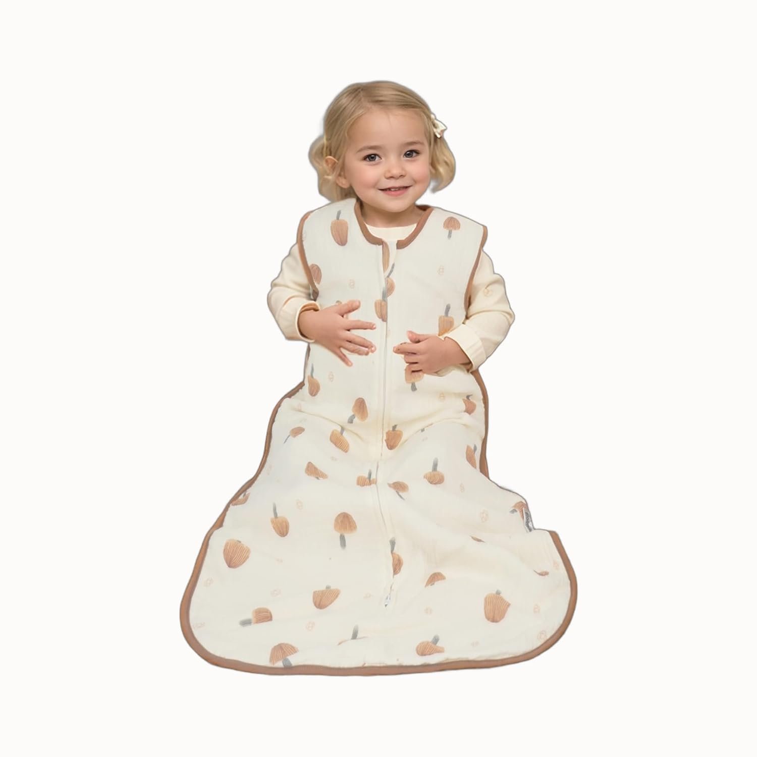 Toddler Sleeping Sack 3-5 Years – Muslin Cotton Wearable Blanket, Sleeveless, Lightweight, Breathable, Roomy Fit, 0.8-1.0 TOG