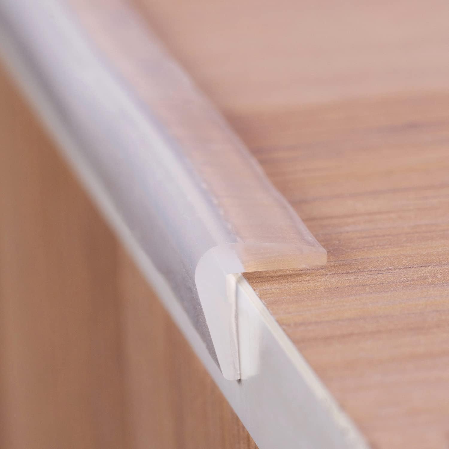 Edge Protector 100% Silicone, Baby Proofing Thin Corners Clear Guards, Pre-Tape Adhesive Soft for Kids Safety, Child Table Cabinets Furniture Bumper (2/5×2/5 in (Thin Width), 12 FT)