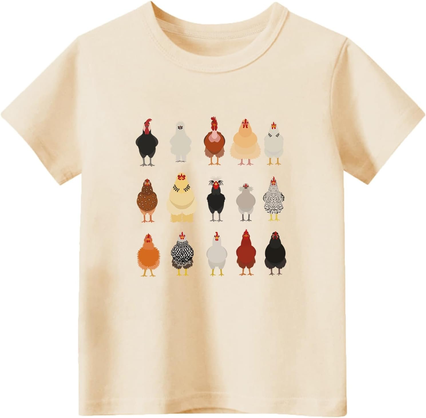 Tractors Shirt for Toddler Boys Girls Kids Chicken T-Shirt Short Sleeve Silly Goose Tees Tops 2-7Years