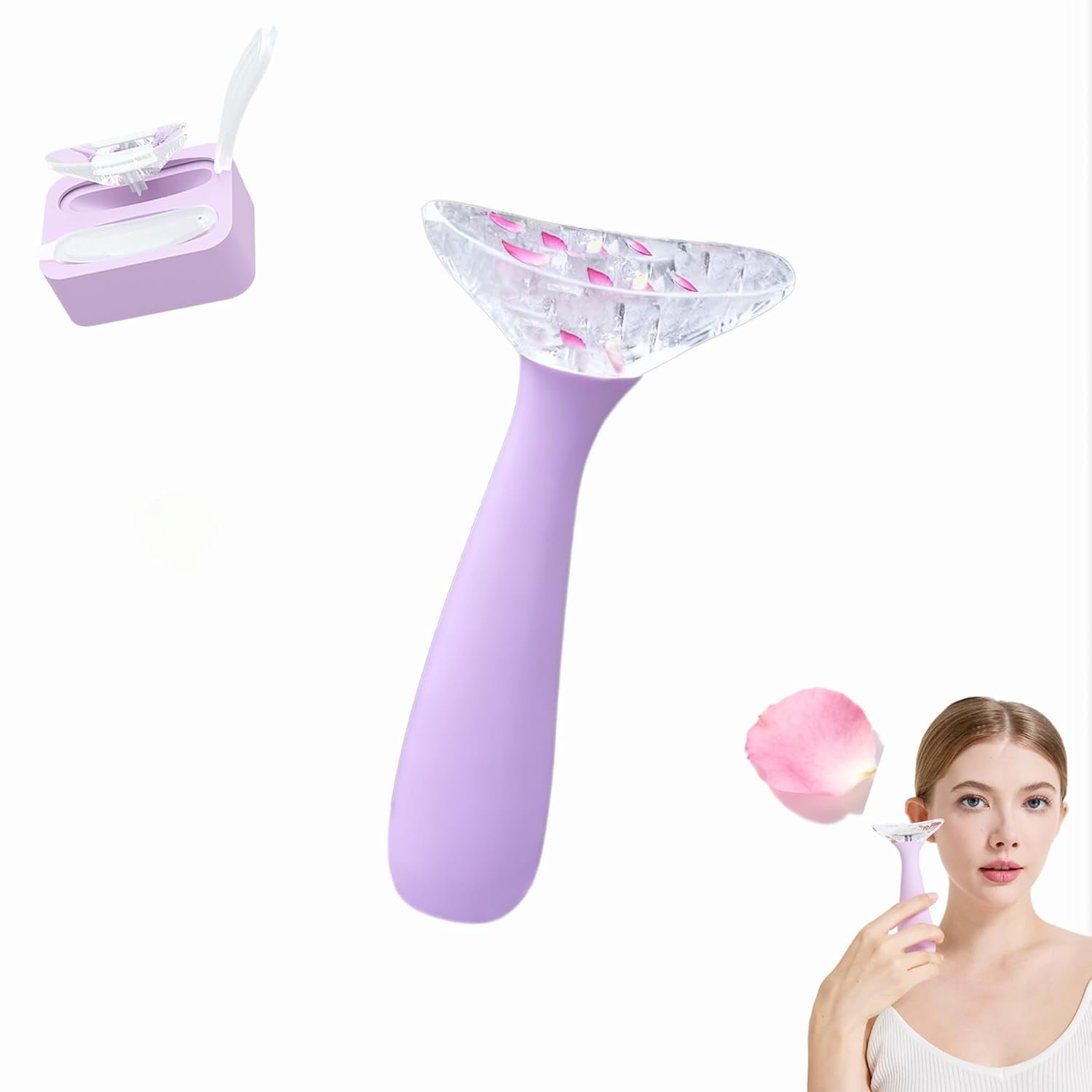 Ice Roller for Face – Reusable Silicone Ice Mold for Eye Depuffing, Wrinkle Appearance Reduction & Daily Cooling Skincare