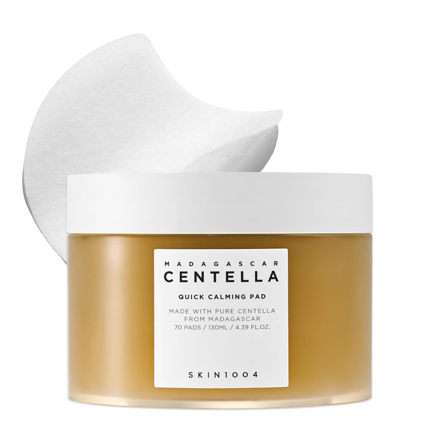 SKIN1004 Centella Quick Calming Pad, 70 Pads, Korean Face Toner Pad with Madagascar Centella Asiatica & Hyaluronic Acid, Hydrating & Soothing Facial Toner Pads for Gentle Exfoliation, Korean Skin Care