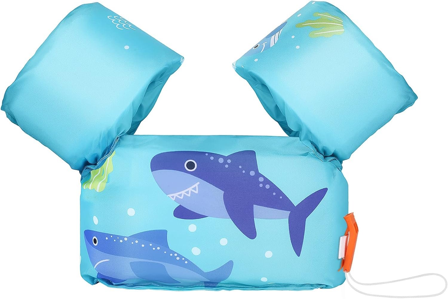 MoKo Swim Arm Band for Kids 20-30-40-50lbs, Toddler Swim Vest Cute Cartoon Swimming Wings Pool Floats Sleeve Children Water Sports Learning Swim Training Equipment, Blue