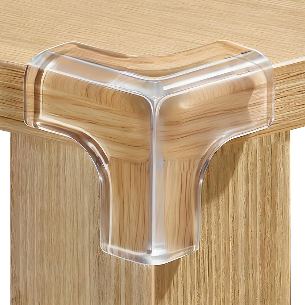 12 Pack Corner Protector, Clear Corner Guards Table Edge Protectors, Baby Safety Corner Bumpers Covers, Furniture & Sharp Corner Baby Proofing, T Shaped