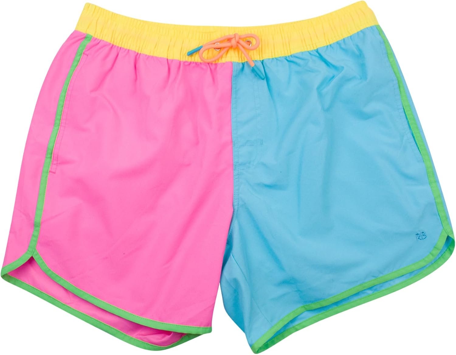 RUGGEDBUTTS Men’s UPF50+ Dolphin Hem Swim Trunks
