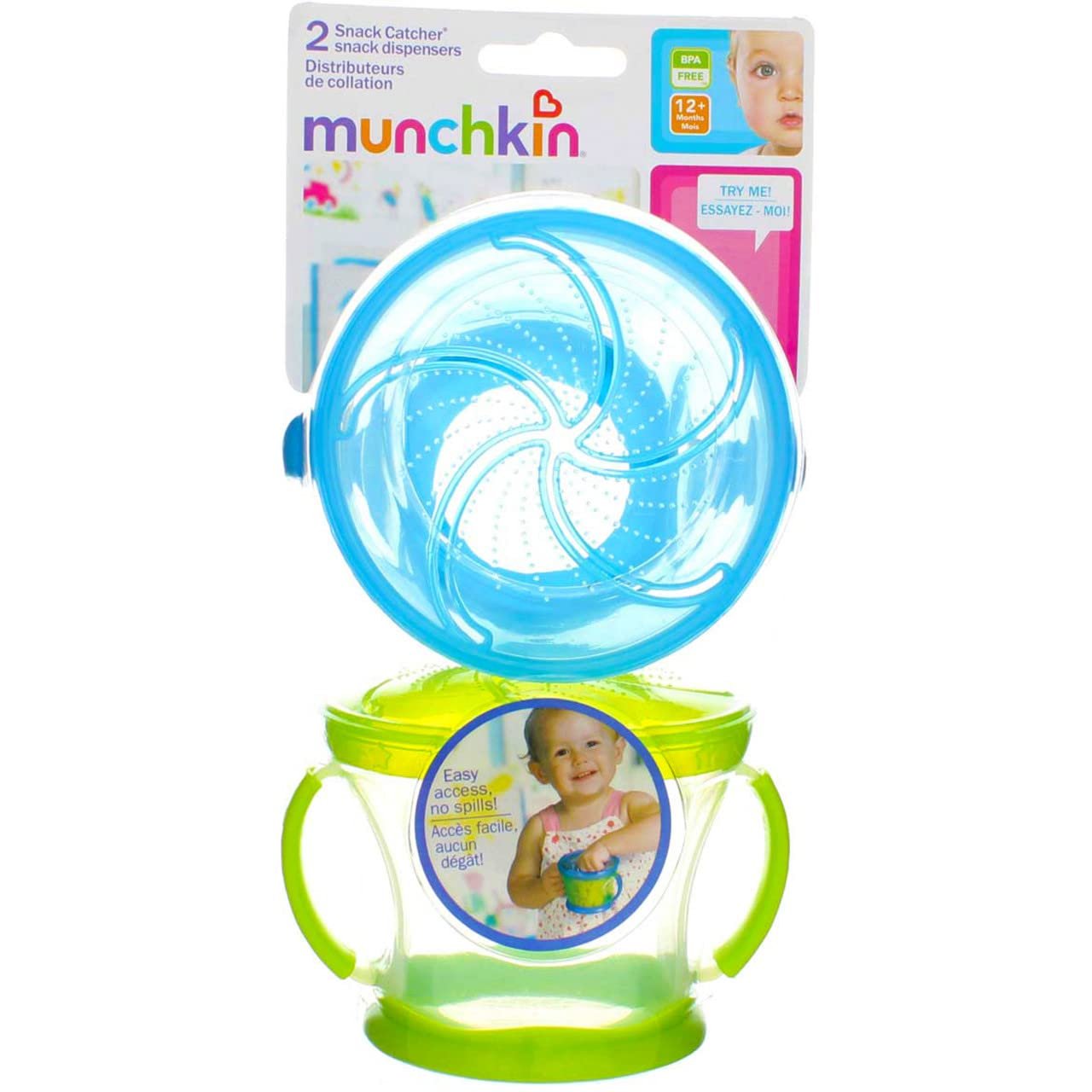 Munchkin 2 Pack Snack Catcher – Assorted Colors