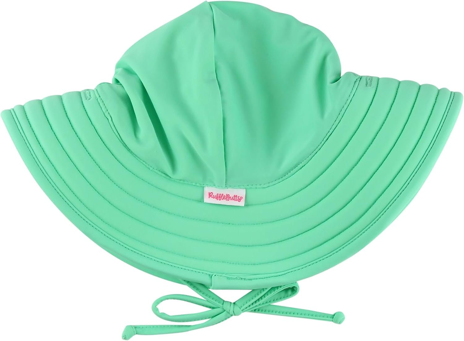 RuffleButts® Baby/Toddler Girls UPF 50+ Sun Protective Wide Brim Swimwear Sun Hat