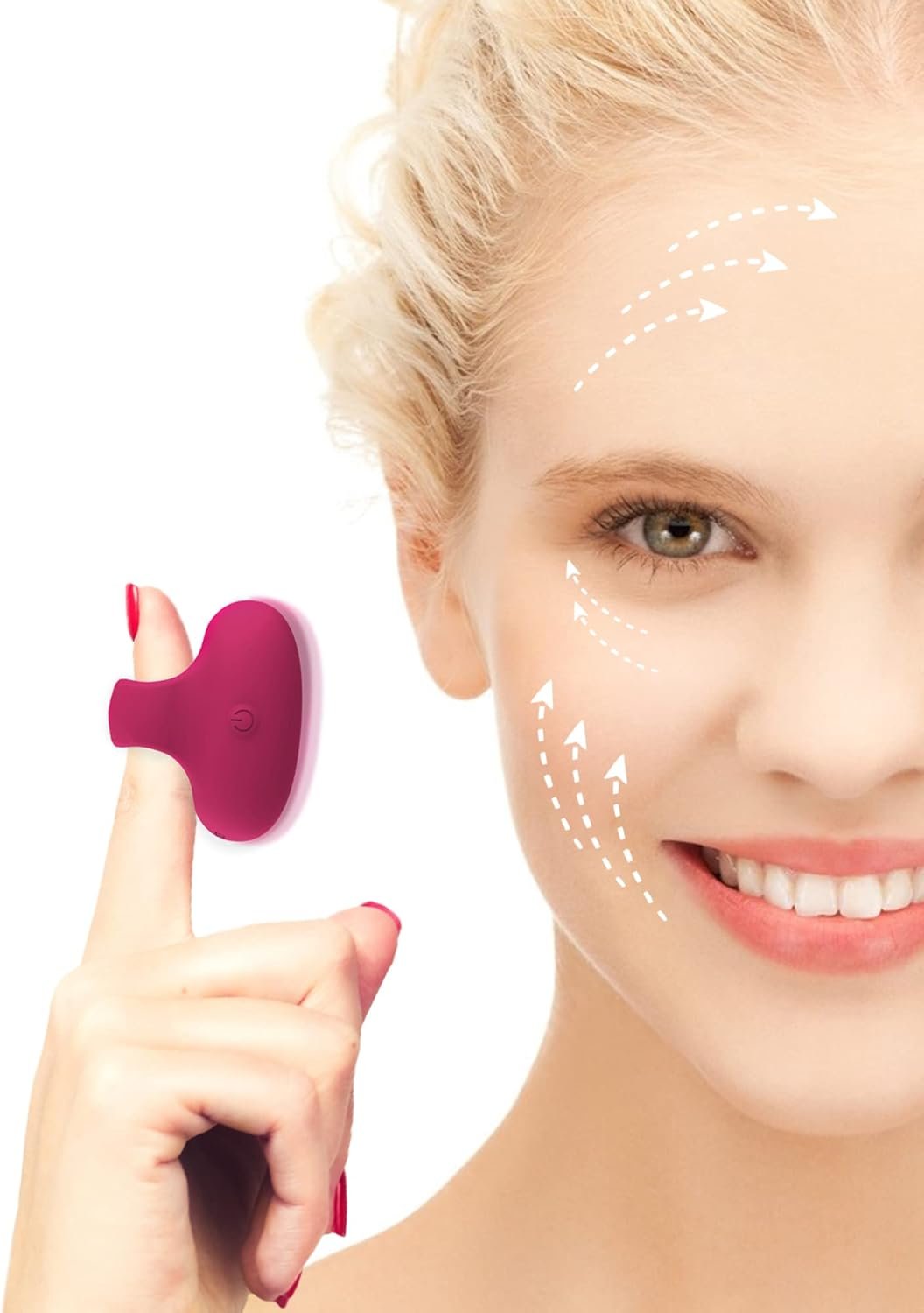Handhold Portable Powerful Multifunctional Facial Mini Massage Ball,Quiet Waterproof USB Rechargeable Vibrating Travel Pocket Face Eye Finger Joint and Neck Jaw Massager (Deep Rose)