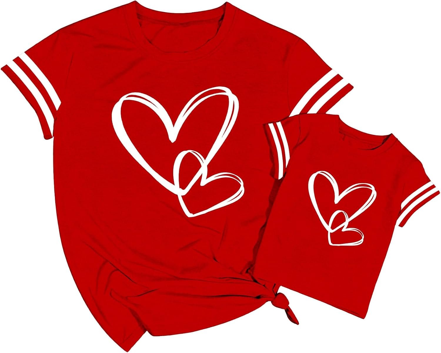 Mommy and Me Valentines Outfits Valentines Shirts for Women Cute Matching Love Heart Graphic Tee Tops