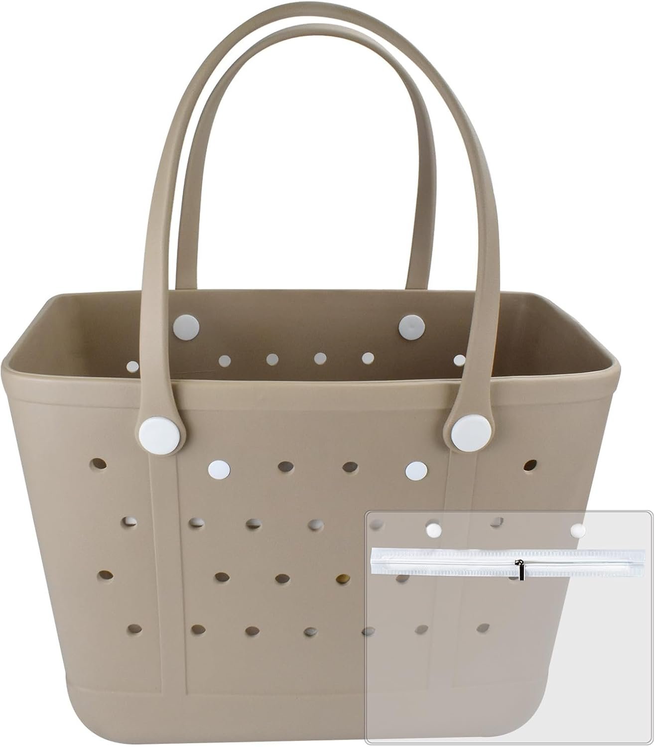 Beach Bag, Waterproof Beach Tote, Rubber XL Tote Bag, Washable and Durable Open Handbag for Boat Pool Sports