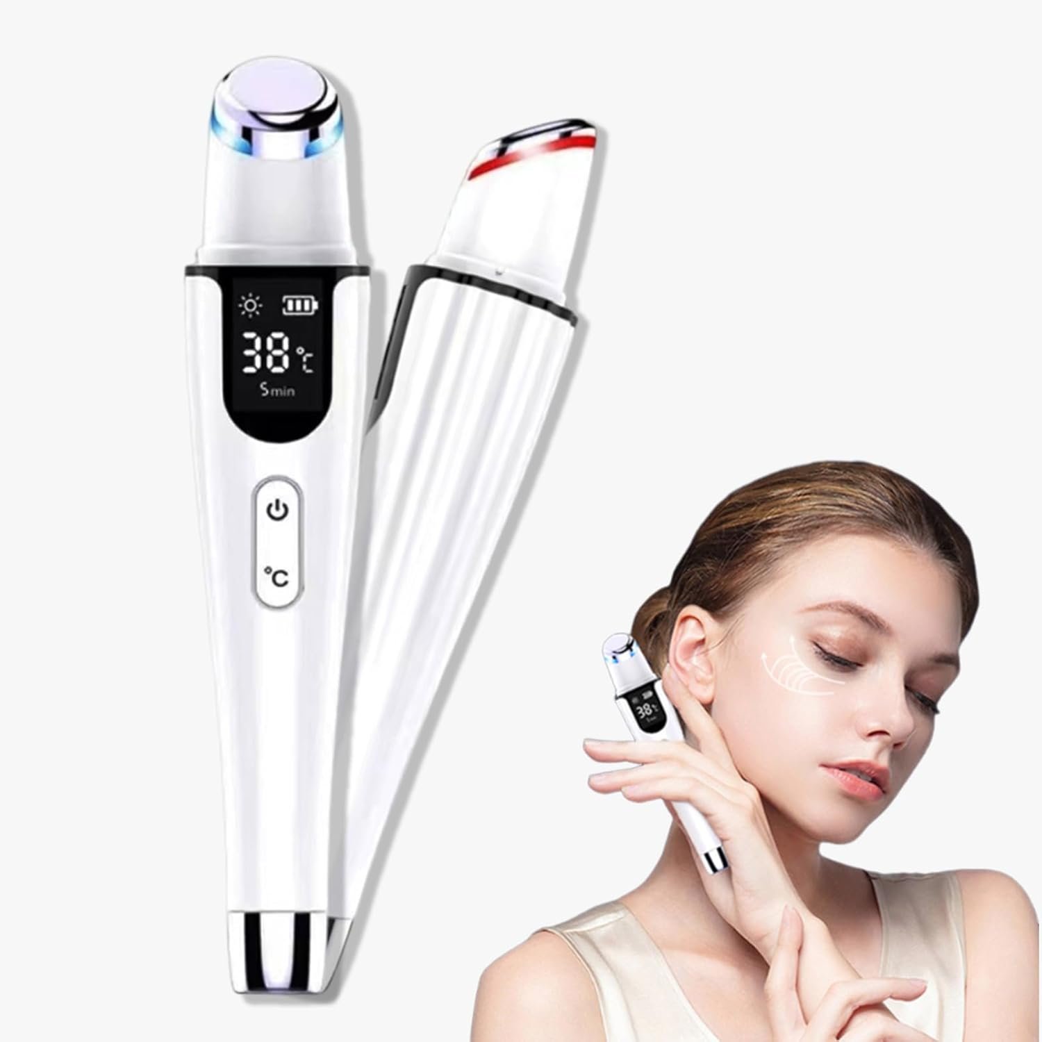 Ideal Swan Eye Massager Wand – Chargeable Facial Massager – Eye Massager for Dark Circles, Eye Bags, Puffiness Under Eyes(New)