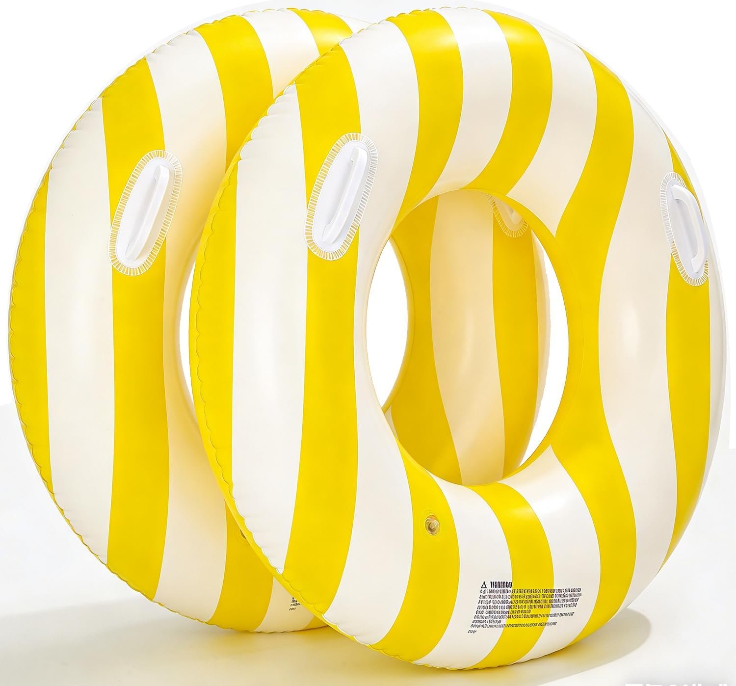 2PCS 37″ Inflatable Pool Floats for Adult Striped Swim Ring Pool Floaties Inflatable Swimming Pool Raft Party Water Summer Beach Lounger Float Party Supplies