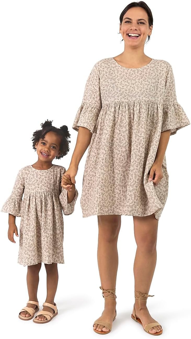 Modern Moments by Gerber Baby Girls’ Mommy and Me Gauze Dress