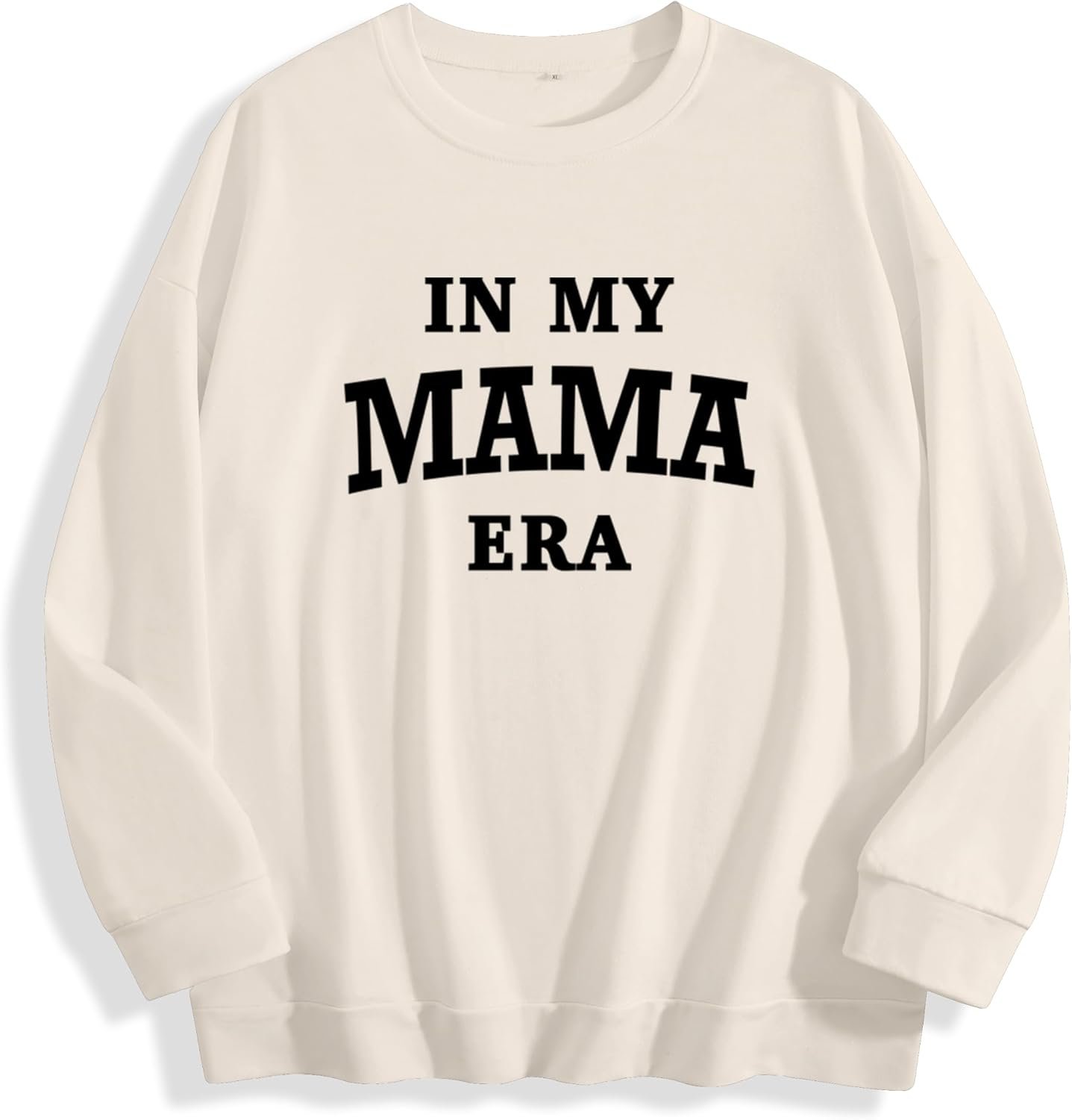 In My Mama Era Off-White Crewneck Sweatshirt – Trendy Young Mom Casual Fashion Sweatshirt