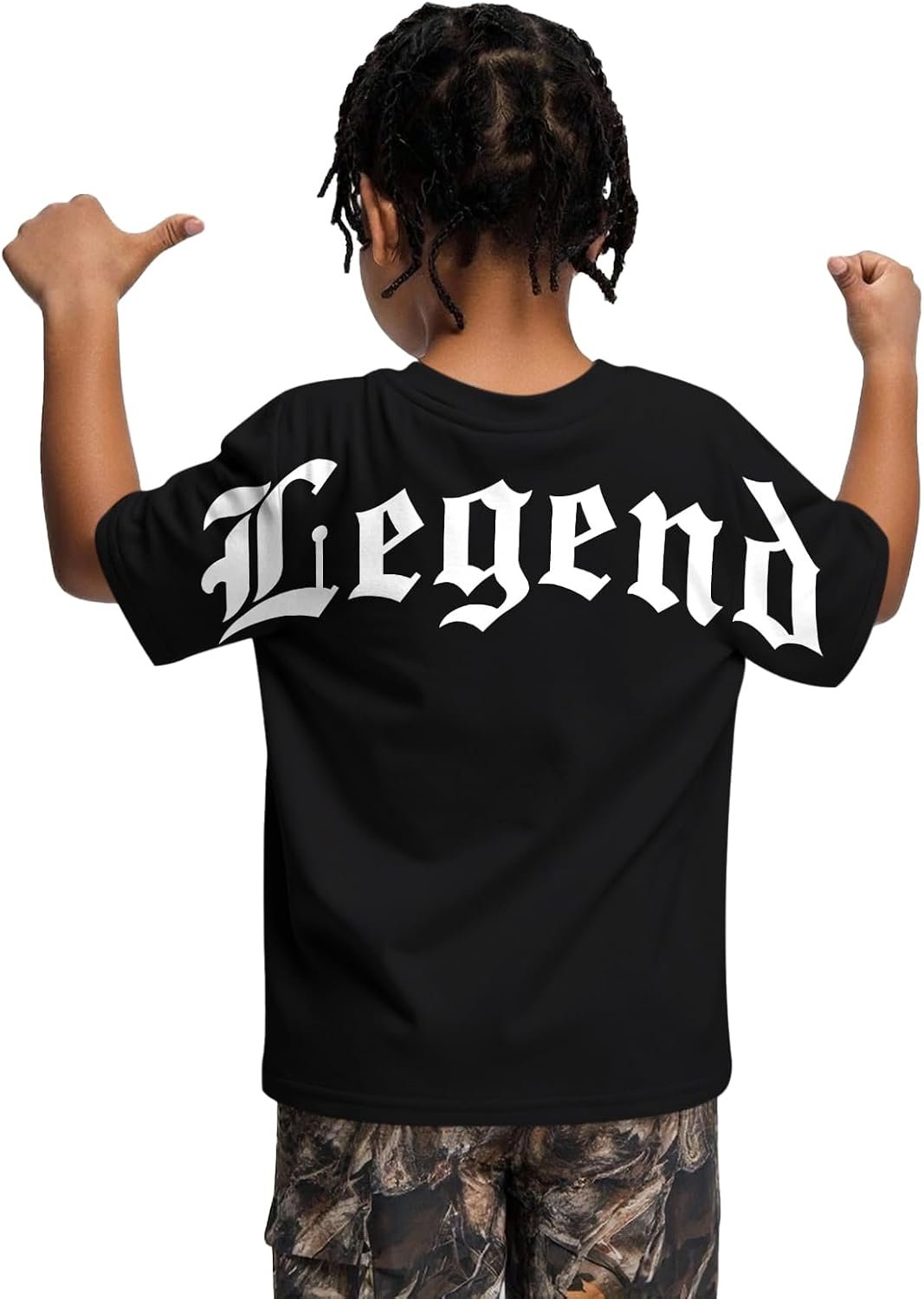 Boy’s Graphic Tees Cool Vintage Letter Print Short Sleeve Shirts Kids Crewneck Summer Streetwear T-Shirts