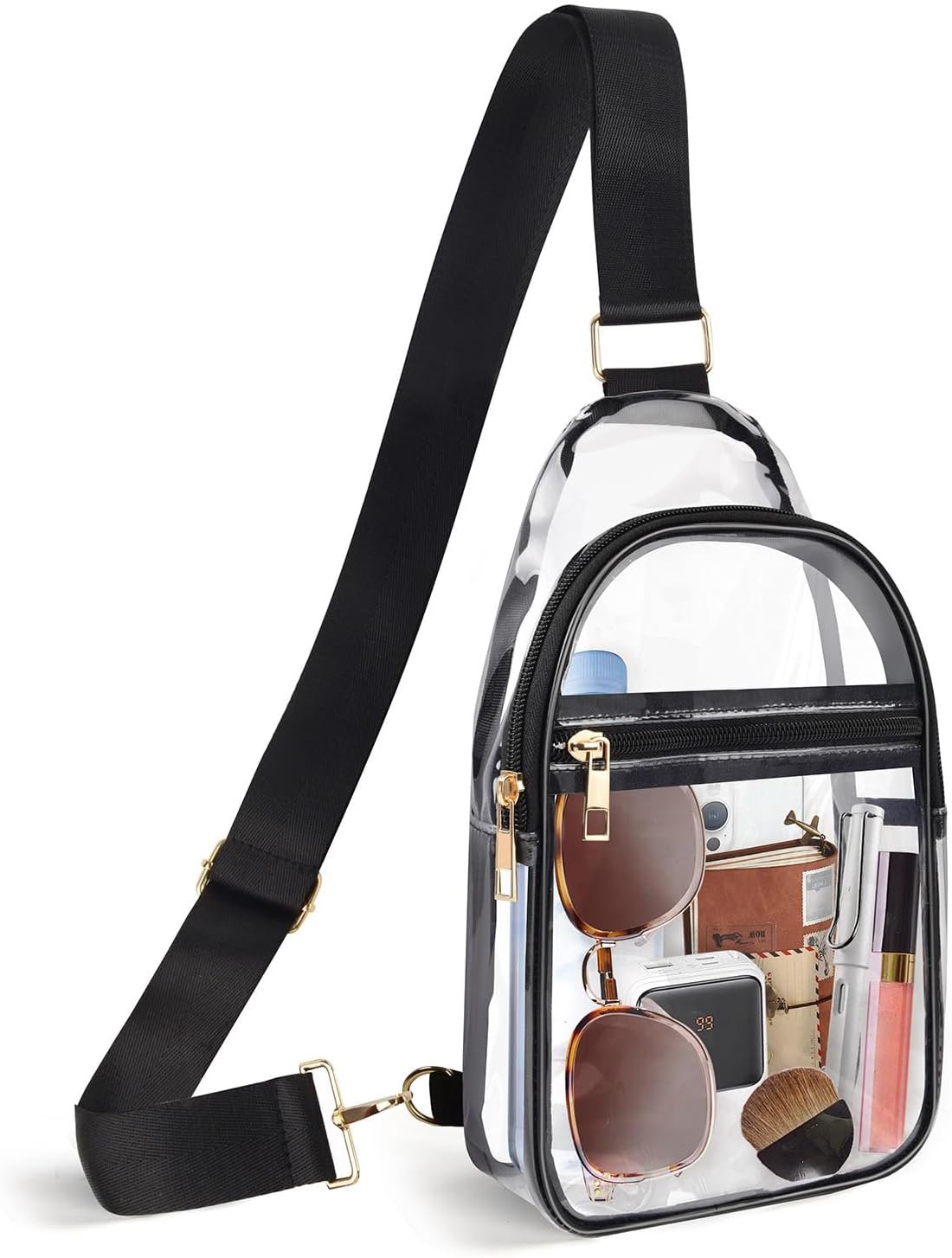 Clear Bag Stadium Approved with Front Pocket,Clear Crossbody Purse Bag for Women Men for Concerts Sports Festivals
