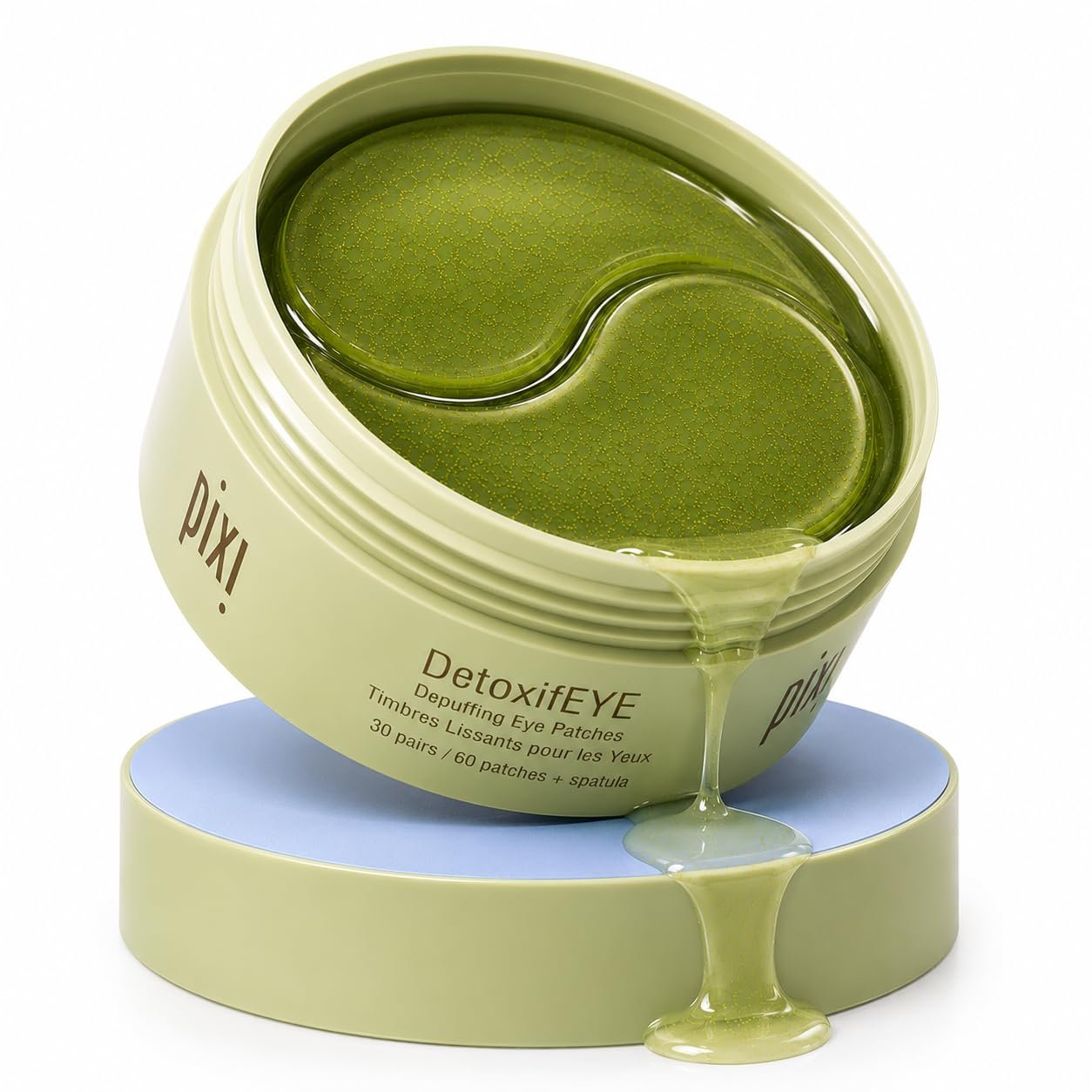 Pixi DetoxifEYE Depuffing Hydrogel Eye Patches with Cucumber, Hyaluronic Acid & Caffeine for Puffy Eyes and Dark Circles | Treats Tired Eyes, Puffiness and Eyebags | Hydrate Eye Area, 60 Patches