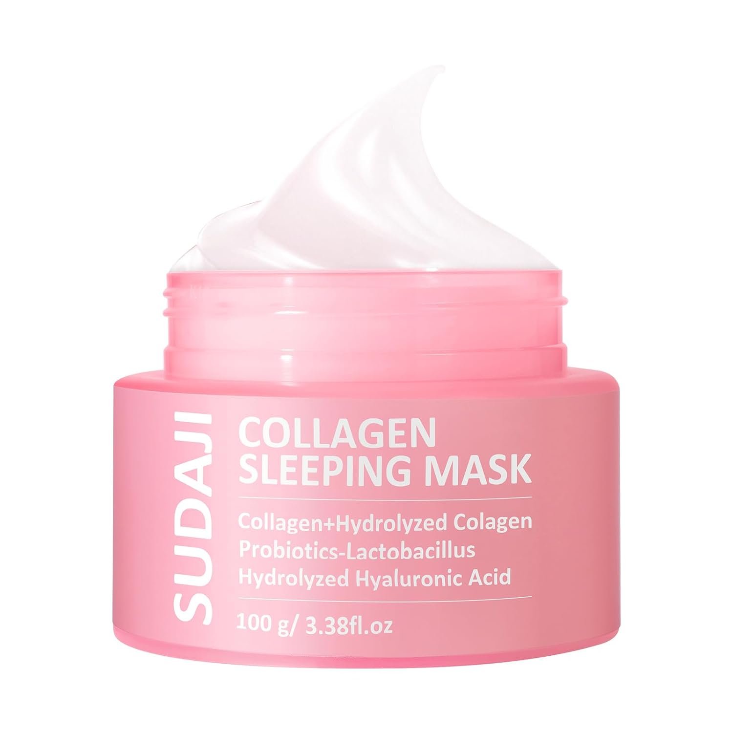Collagen Sleeping Mask 3.53 oz, Niacinamide & Hydrolyzed Collagen & Probiotic Overnight Mask for Hydrating, Elasticity Improvement and Lifted Look