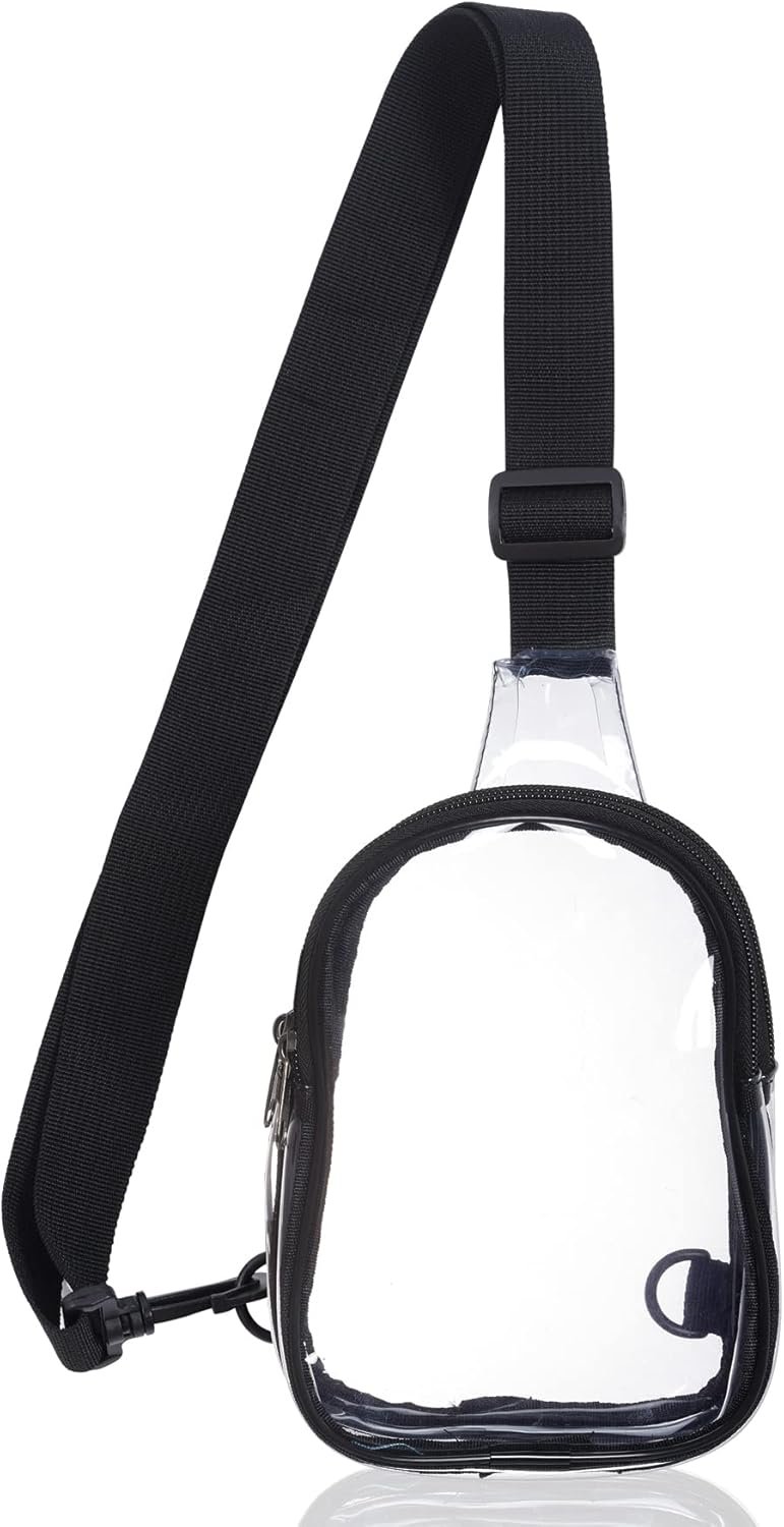 Mini Clear Bag Stadium Approved, Clear Sling Bag Crossbody Bags Fanny Pack, Concert Purse Belt Chest Bags Stadium Approved for Women