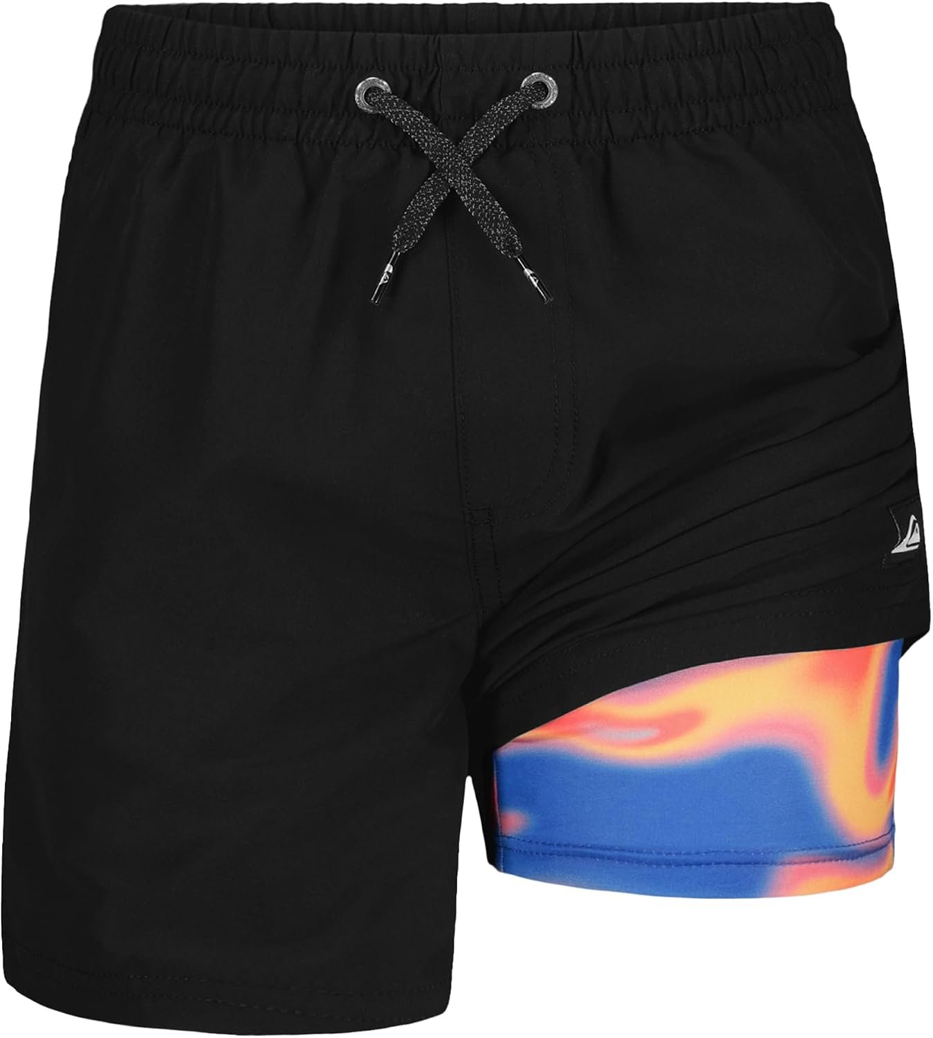 Quiksilver Boys’ Volley Swim Trunks with Compression Liner, UPF 50+ Sun Protection, Quick Dry Bathing Suit Shorts