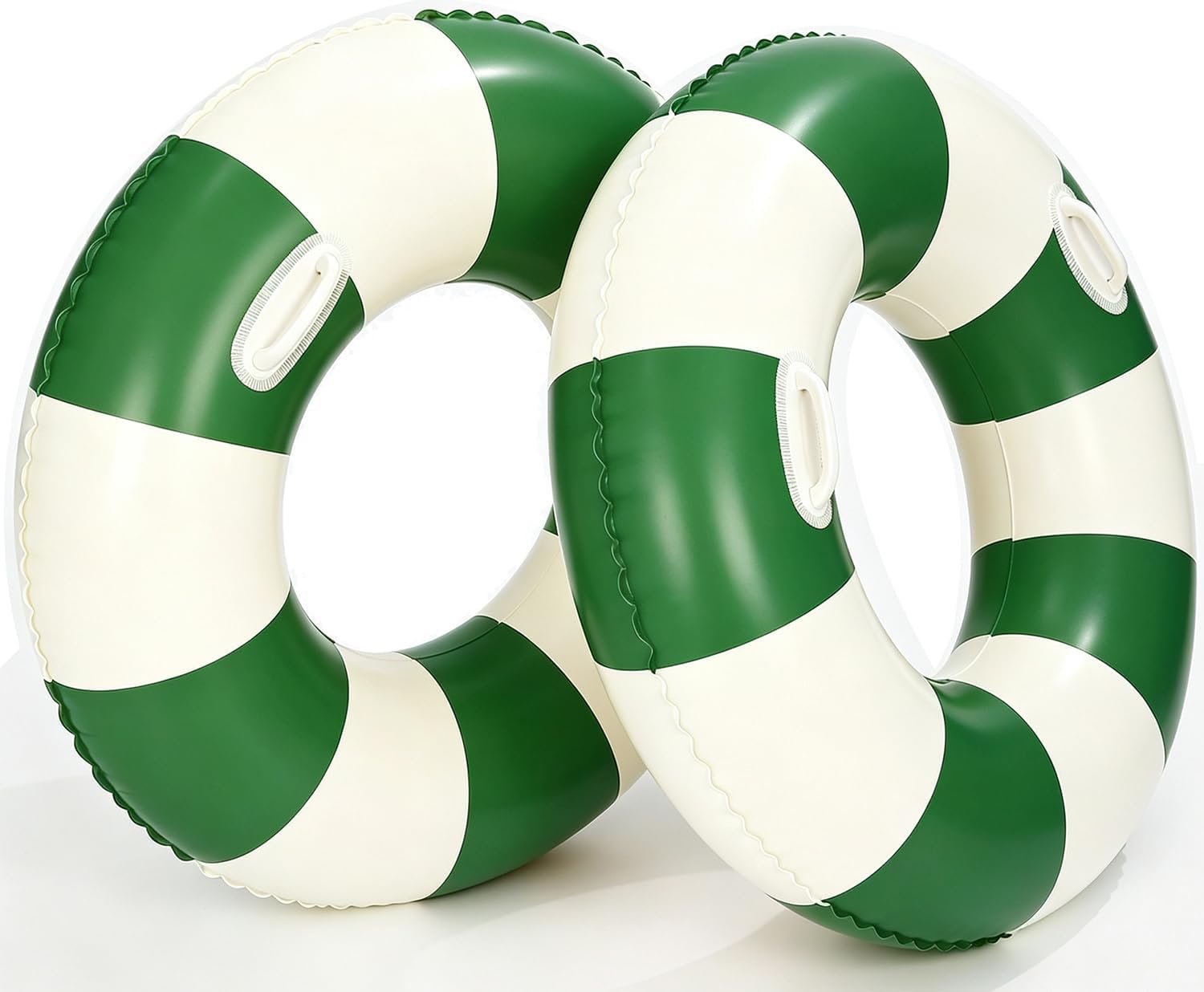 2PCS XL Striped Beach Inflatable 45″ Pool Floats for Adult Bachelorette Swim Ring Pool Floaties with Handle Inflatable Swimming Pool Raft Party Water Summer Float Party Supplies