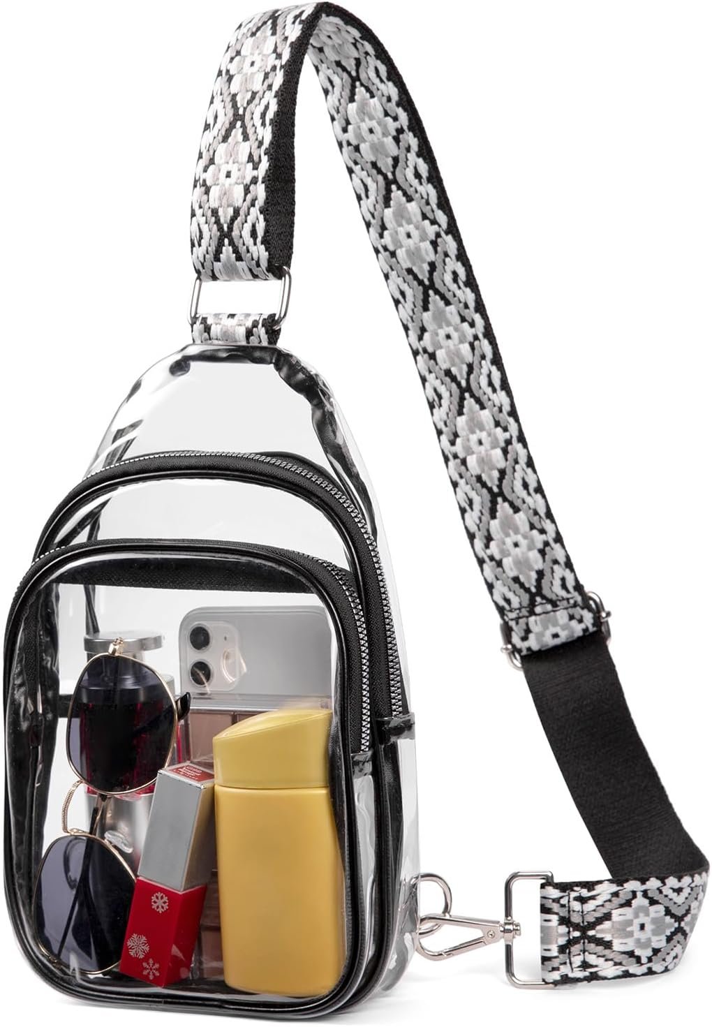 CLUCI Clear Bag for Stadium Events, Clear Crossbody Bag, Transparent Purses