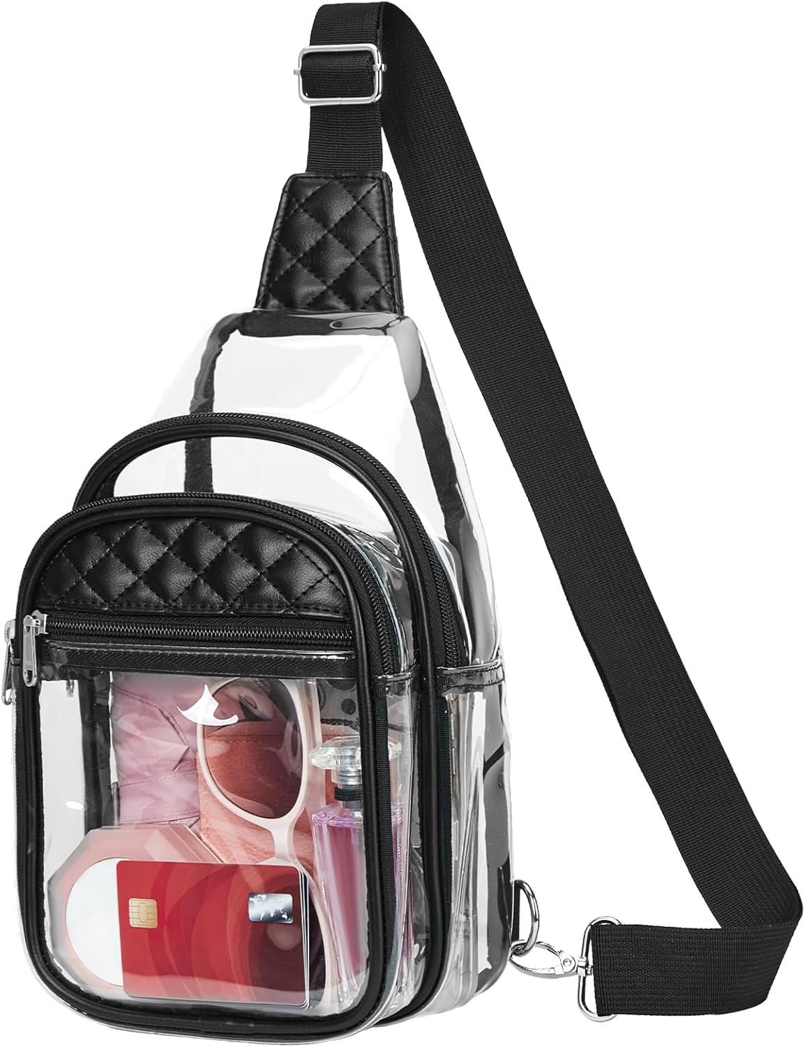 Vorspack Clear Bag for Stadium Events – Crossbody Bag for Women Clear Stadium Bag for Concerts Sports Festivals
