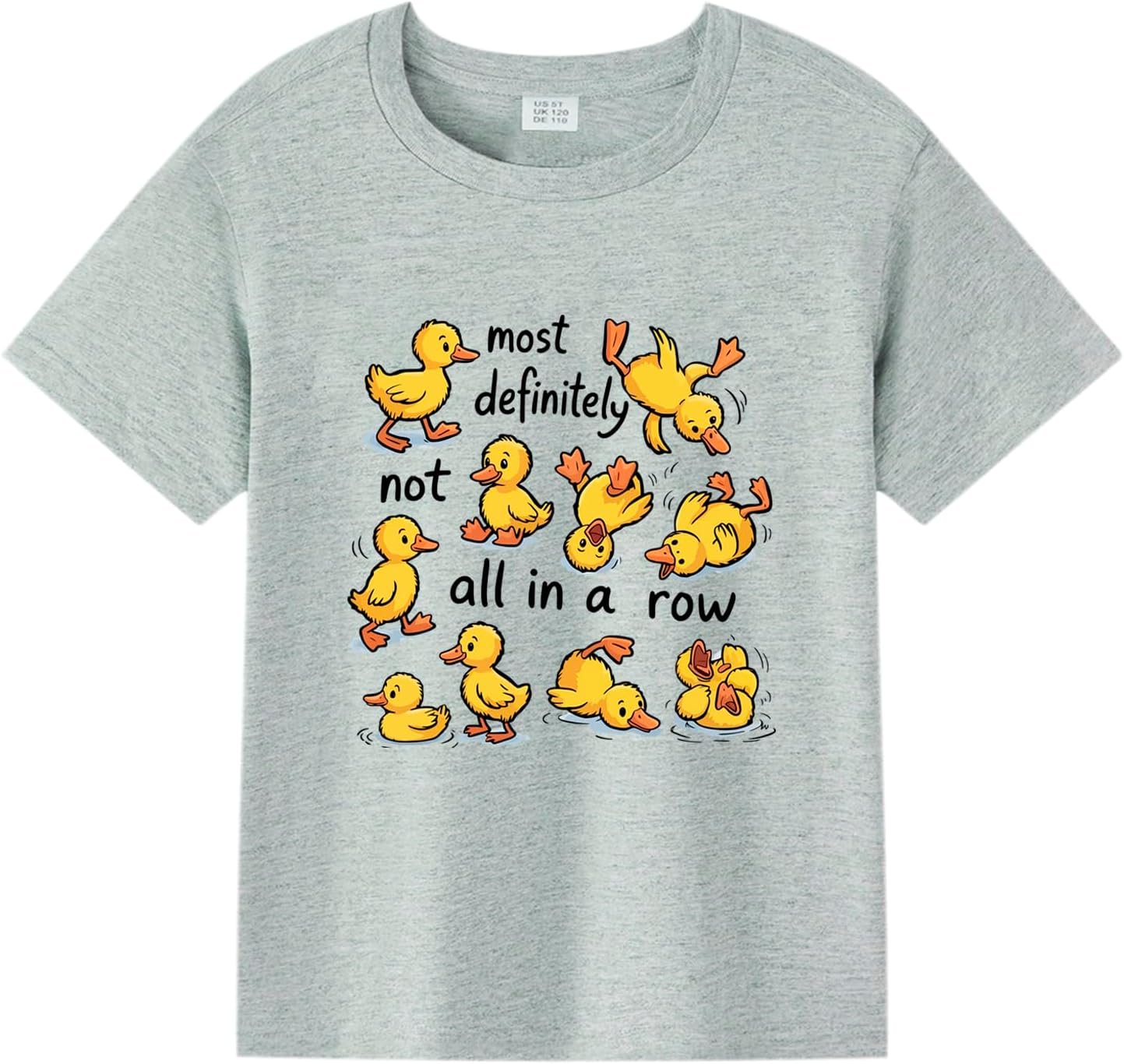 Ducks Toddler Shirt Cute Cat Kids Funny Excavator Frogs Racoon Goose Boys Girls Funny Lawnmower Graphic Tee Tops 2-7T