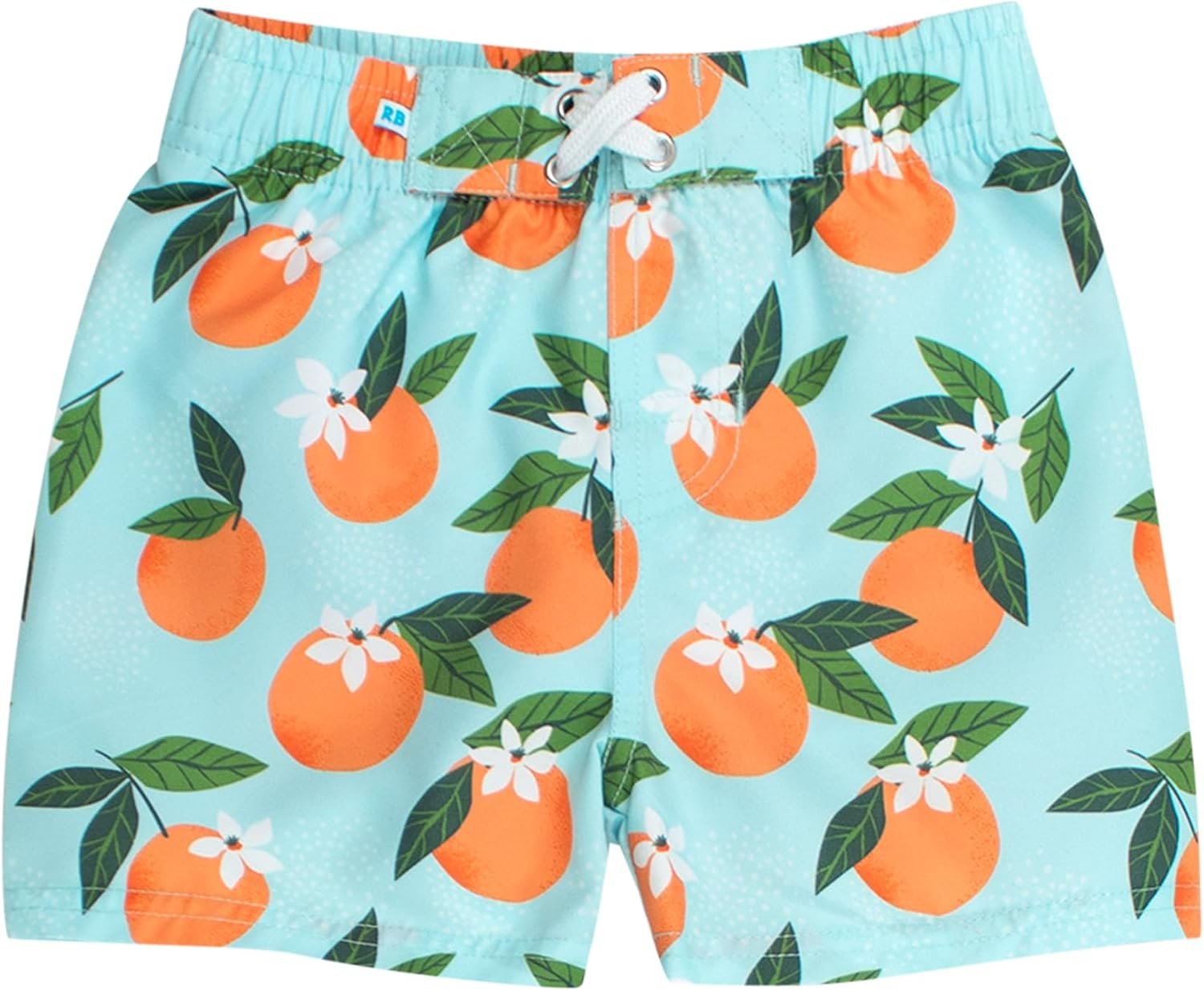 RUGGEDBUTTS Boys UPF50+ Sun Protection Fruits & Florals Swim Trunks