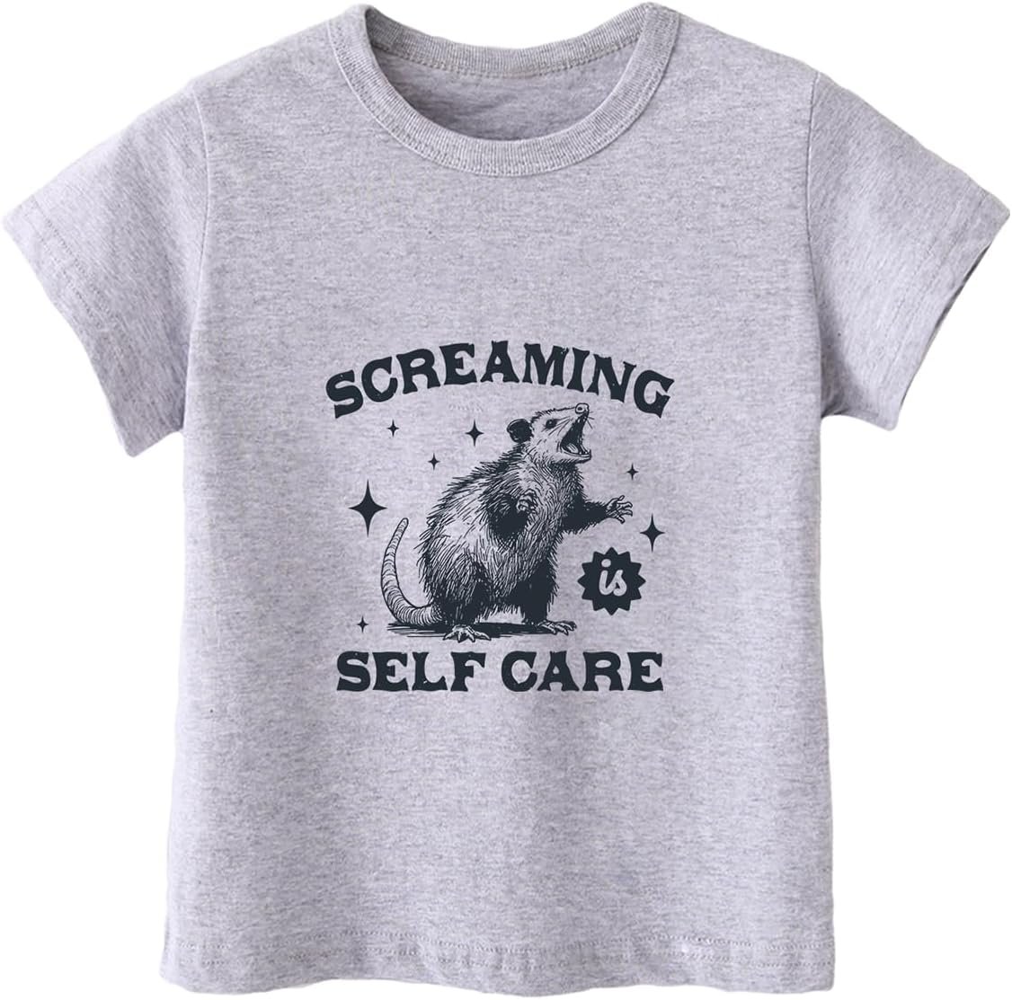 Toddler T-Shirts for Kids Baby Boy Girl Graphic Tees Summer Funny Animal Letter Print Cute Cotton Clothes 2T-8Y