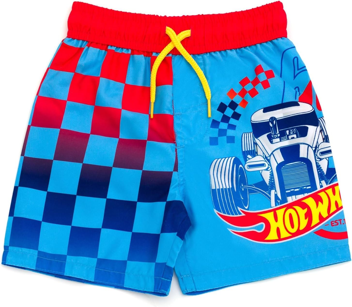 Hot Wheels UPF 50+ Swim Trunks Toddler to Little Kid Sizes (3T – 7-8)