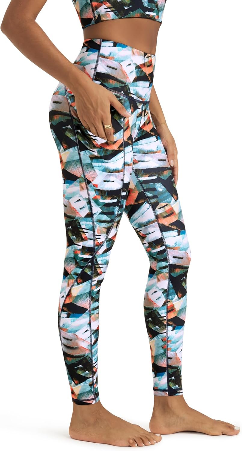 ODODOS Women’s High Waisted Yoga Leggings with Pockets, Tummy Control Non See Through Workout Athletic Running Yoga Pants