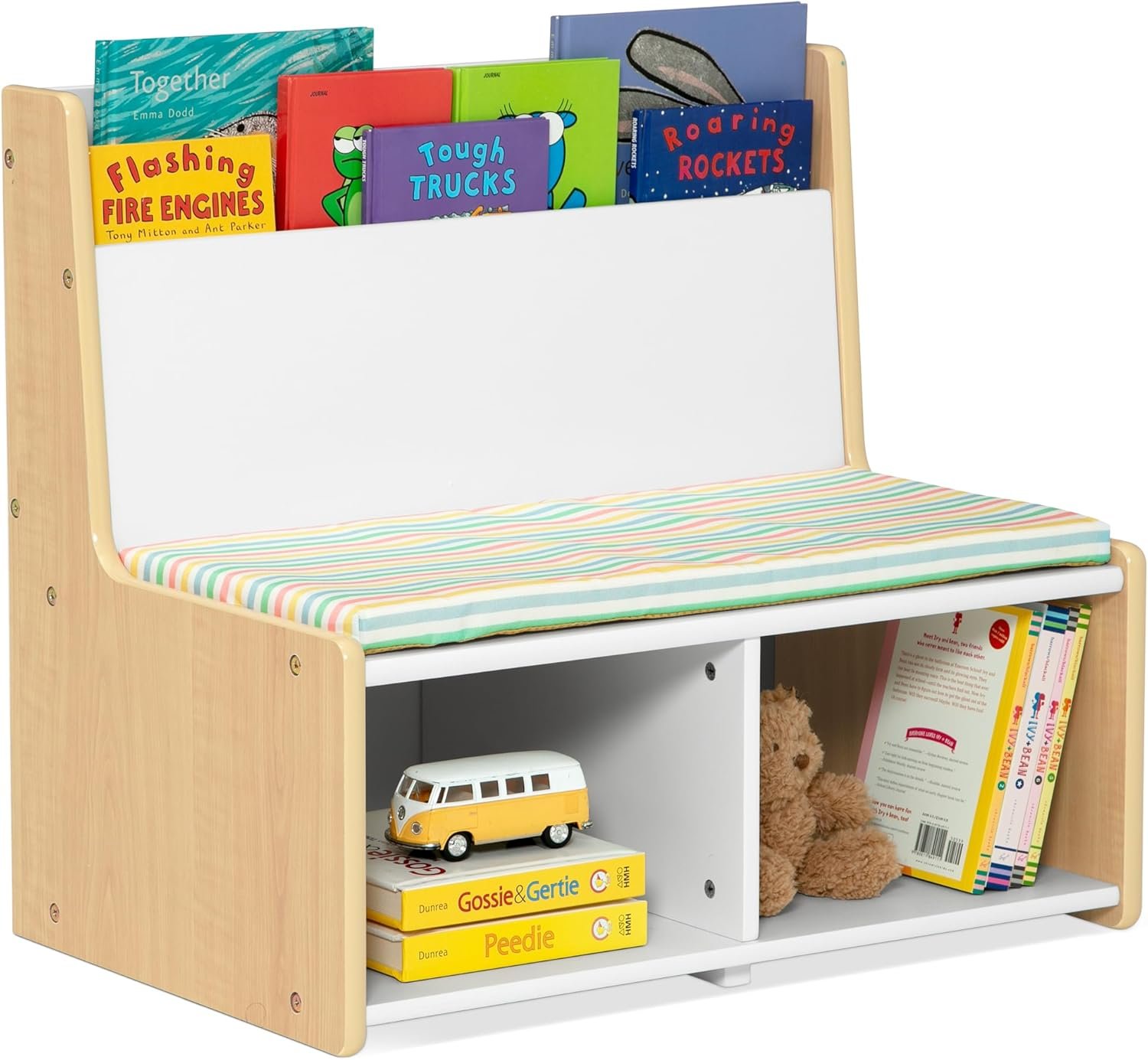 Delta Children – GapKids Reading Nook with Padded Bench – Greenguard Gold Certified, Pastel