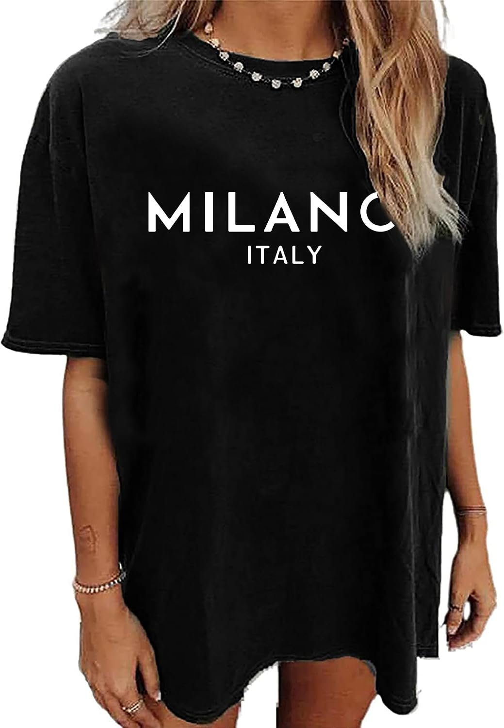 Oversized Tshirts for Women Trendy Graphic Tees Vintage Summer Short-Sleeve Preppy Shirts Casual