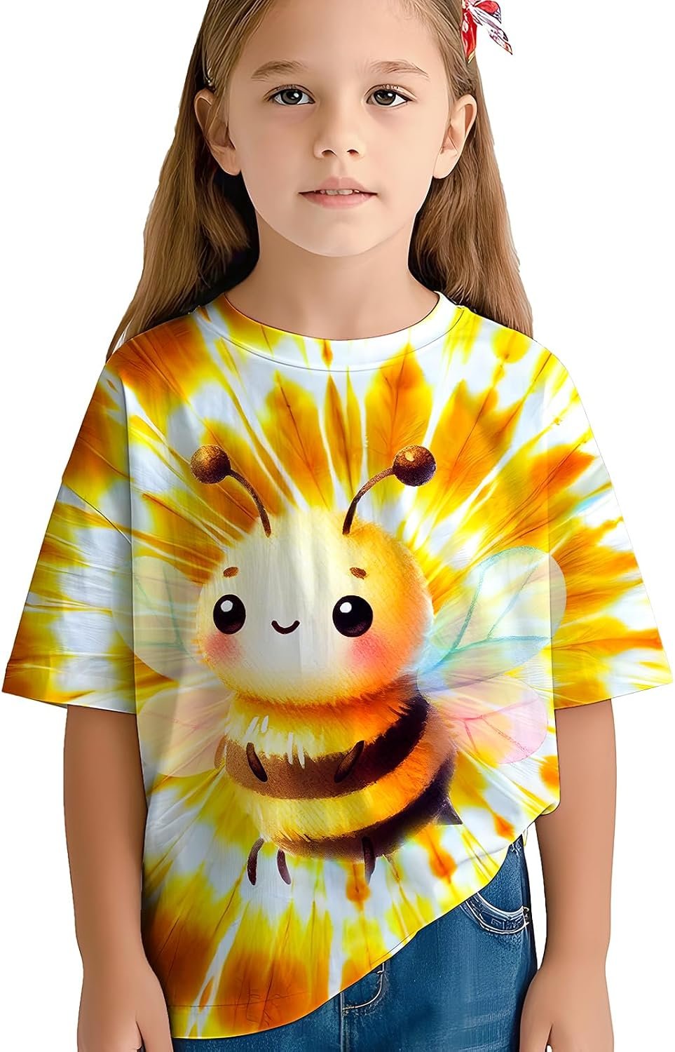 Kids Tie Dye Shirts for Boys Girls Outfit Clothes 6-16 Years Children Hippies Short Sleeve Tees Tie-Dye T Shirt