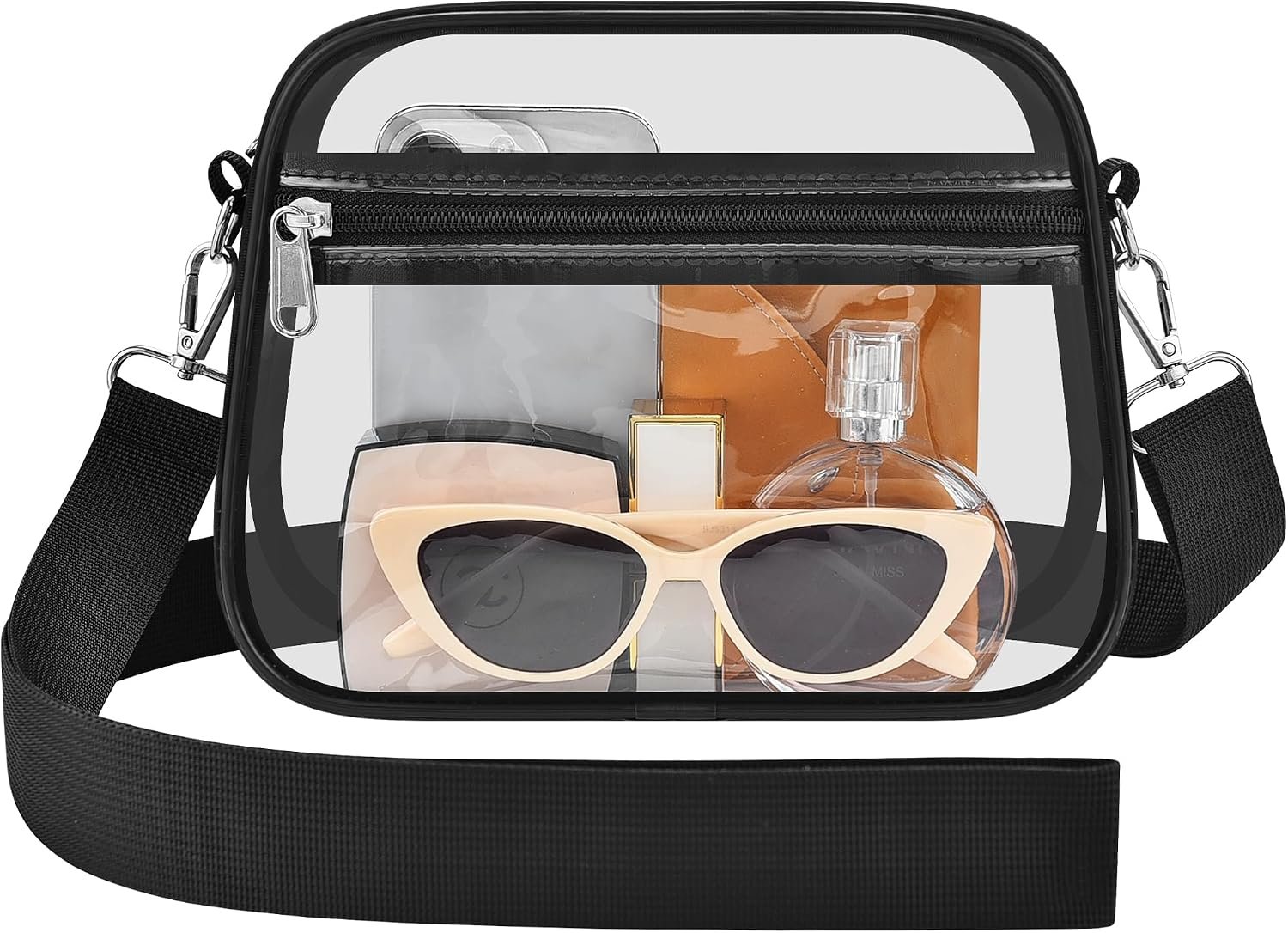 Clear Bag for Stadium Events – Stadium Approved Small Mini Clear Purse, Women’s Top-Handle Handbags for Sports Concerts