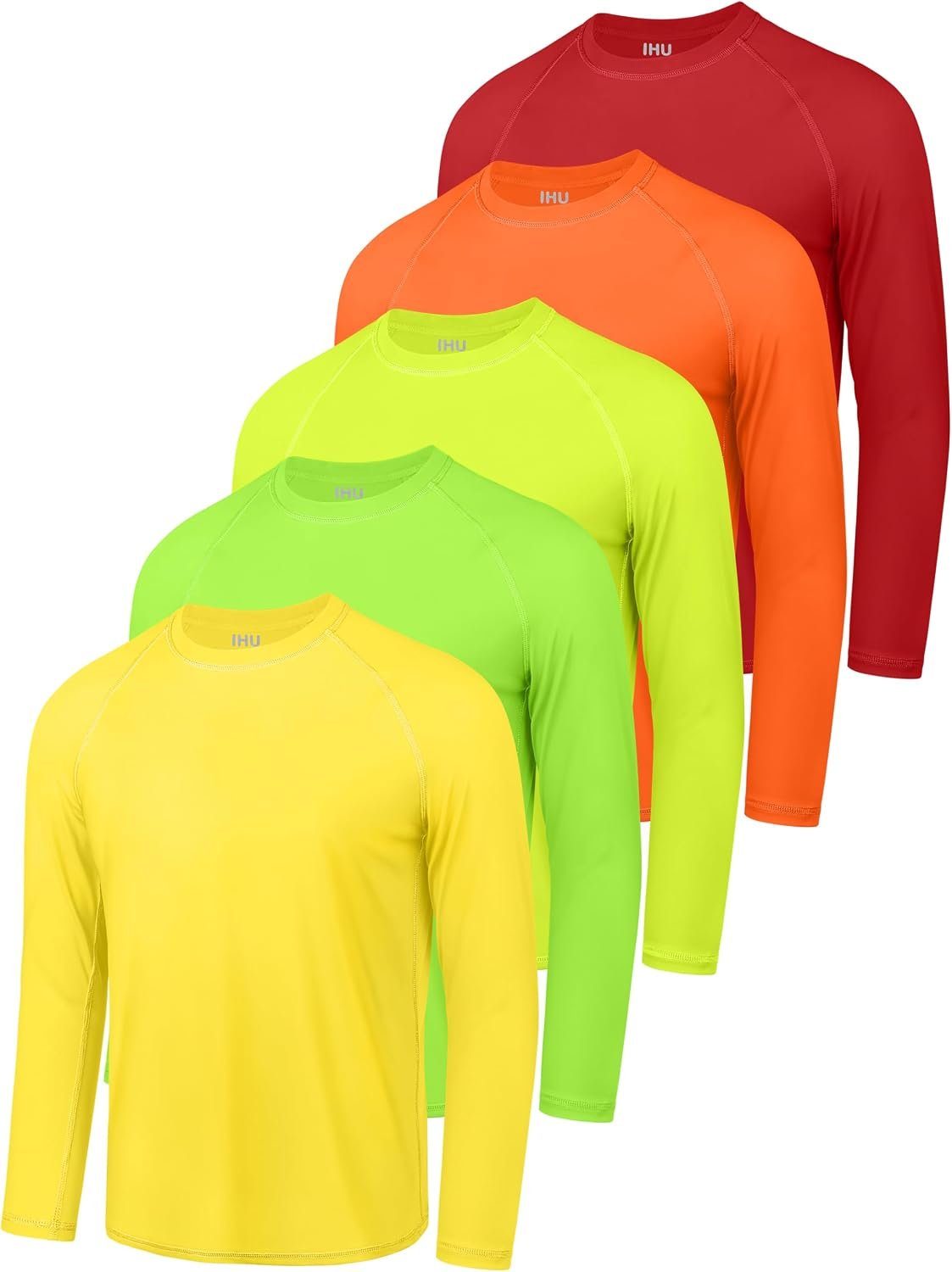 Boys’ Rash Guard Youth Neon Shirts SPF Long Sleeve Swim Shirts Quick Dry Sun Protection Swimwear for Kids