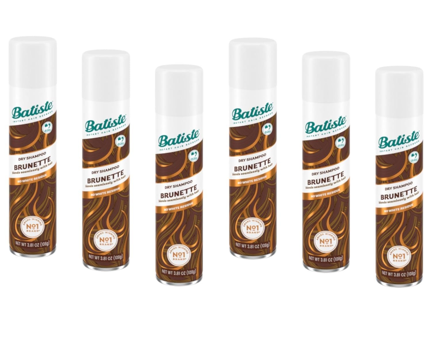 Batiste Shampoo Dry Medium Brunette 6.73 Ounce (199ml) (6 Pack)