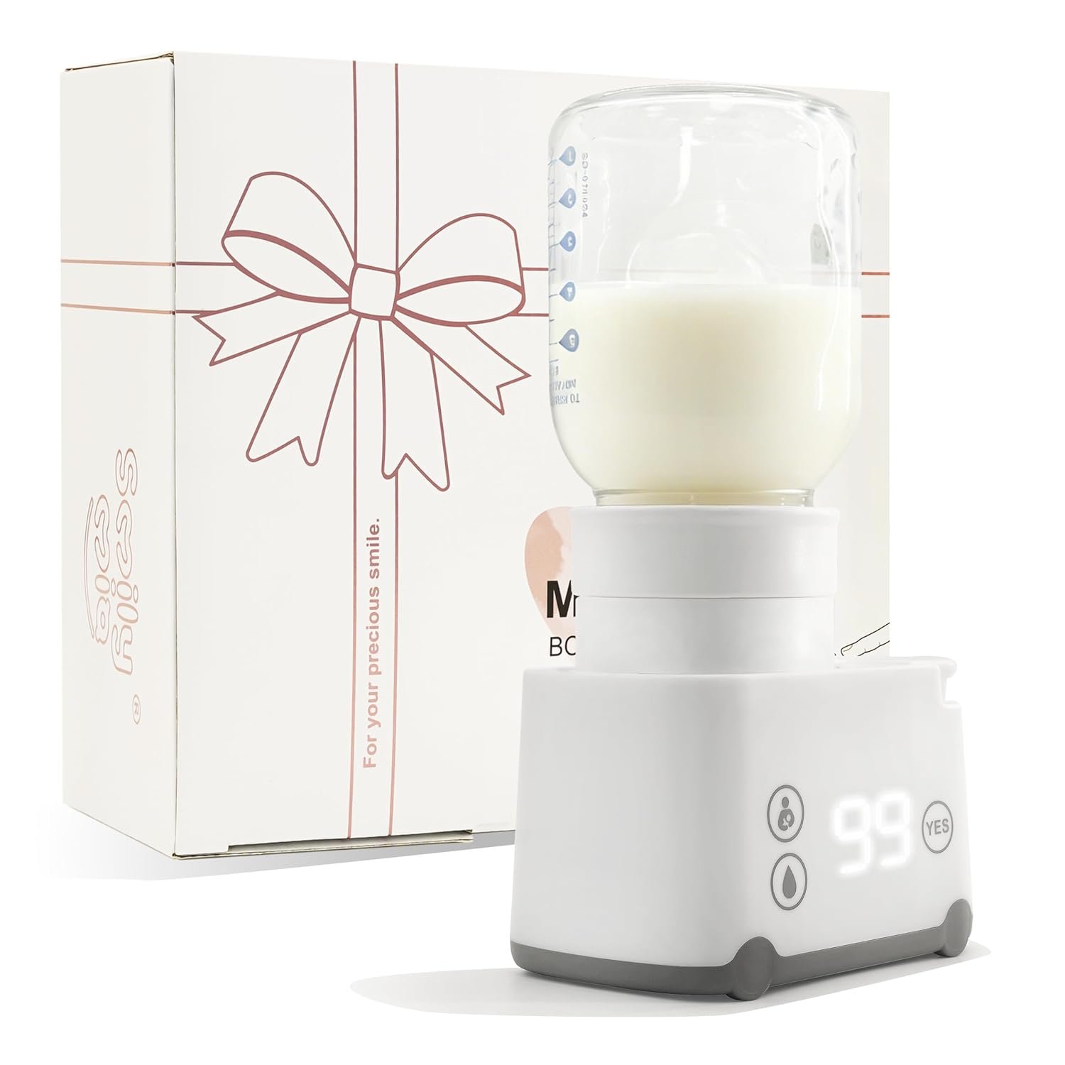 Portable Bottle Warmer Travel Bottle Warmer for Breastmilk with 6 Adapters Leak-Proof Baby Bottle Warmer